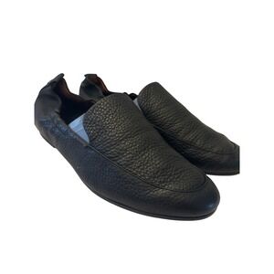 Vionic Amora Faux Fur Black Leather Slip On Loafer Shoes Women Sz 8